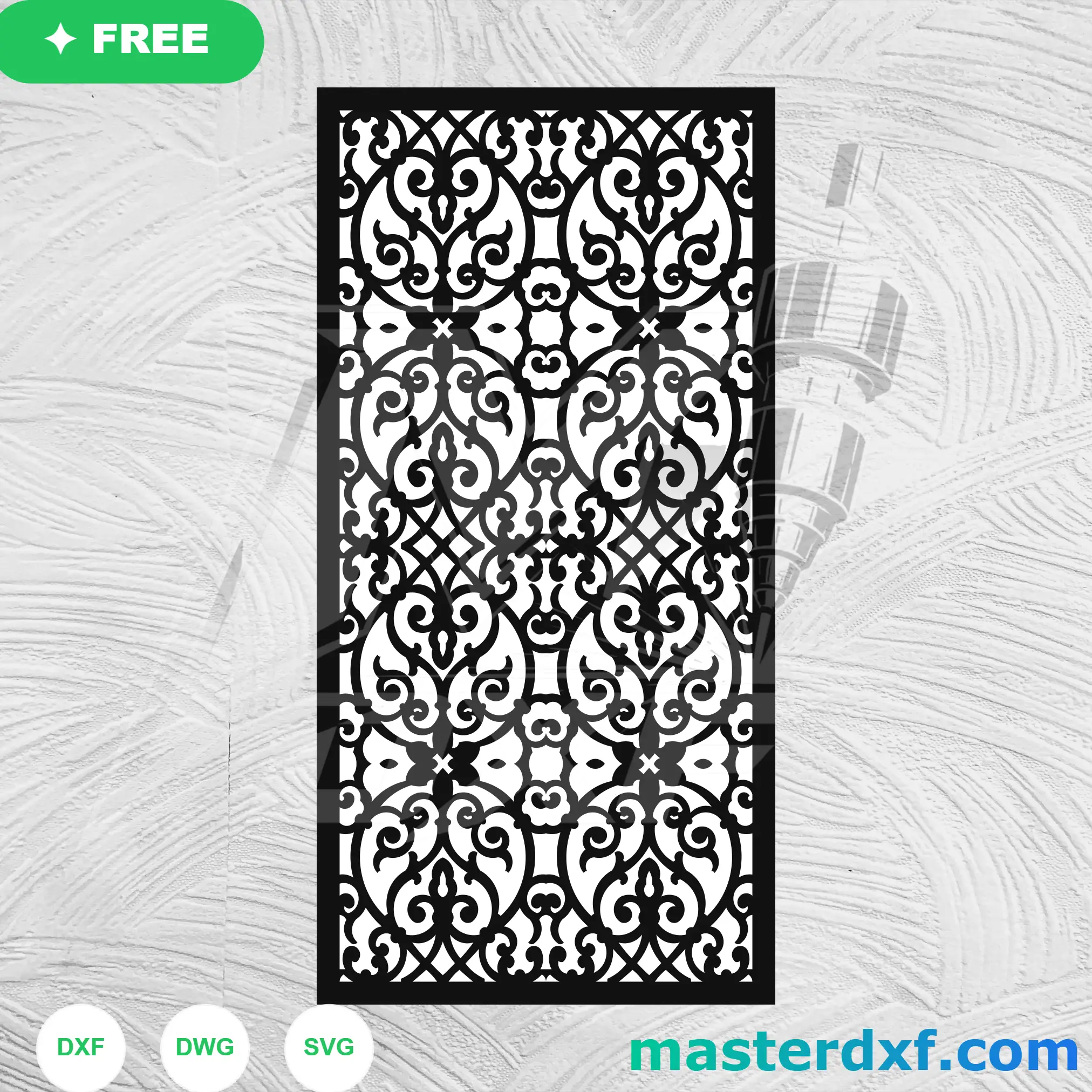 Victorian Scrollwork Heart DXF Panel for Classic Iron Gates DXF File
